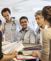 Doctors in group discussion