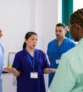 Doctors in hospital talking