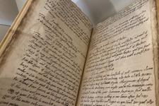 Close Up of handwritten recipes in MS688