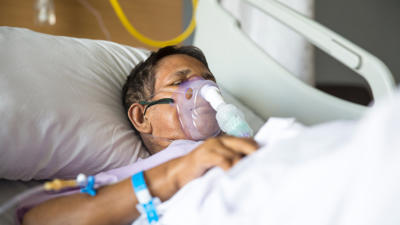 Patient Using A Ventilator