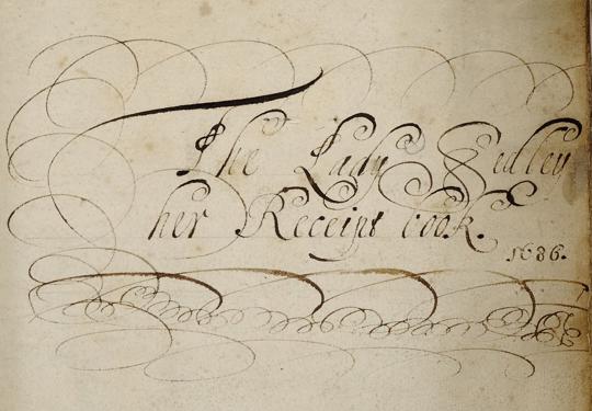 Women's Books Lady Sedley Signature Receipt Book Catherine Sedley, 1686 Crop